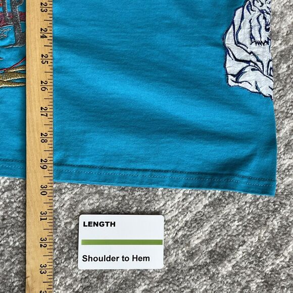 Fruit‎ of the Loom Tank Top Embroidered Women Size 4XL Art-to-Wear Blue Cotton - Picture 5 of 13